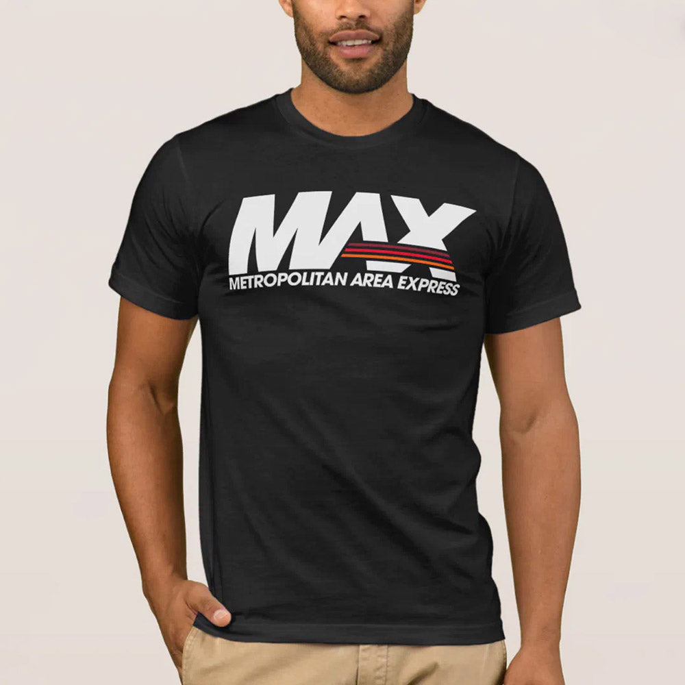 TriMet MAX Throwback Style TShirt - black front