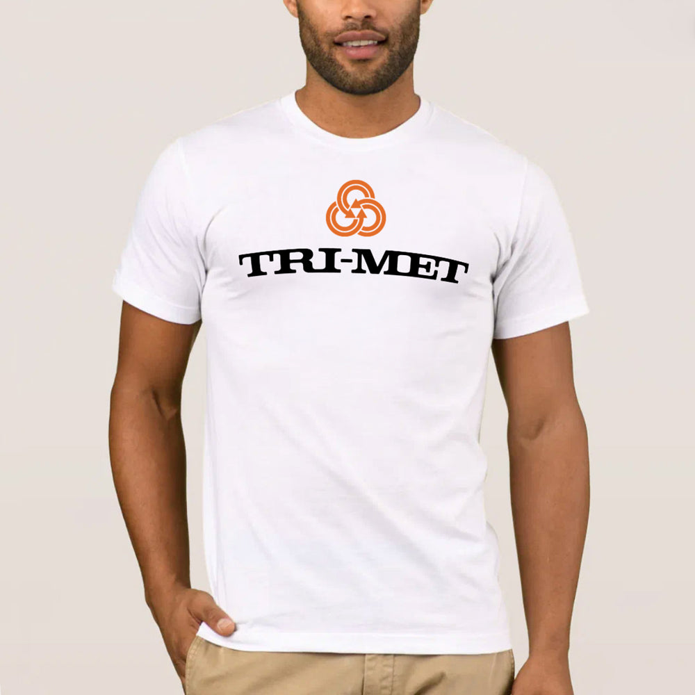 TriMet Throwback shirt - logo on top - white